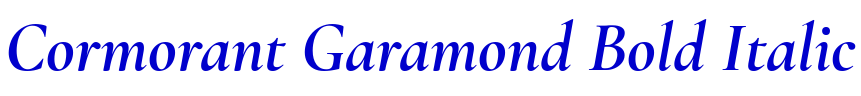 Cormorant Garamond Bold Italic Schriftart